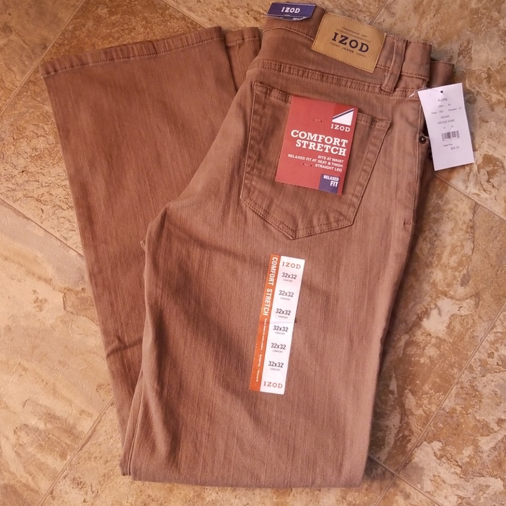 NWT Mens Izod Khaki